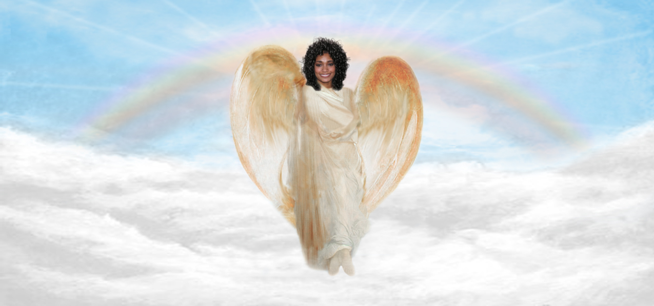 P 119 BL Angel (AA) Clouds Blue